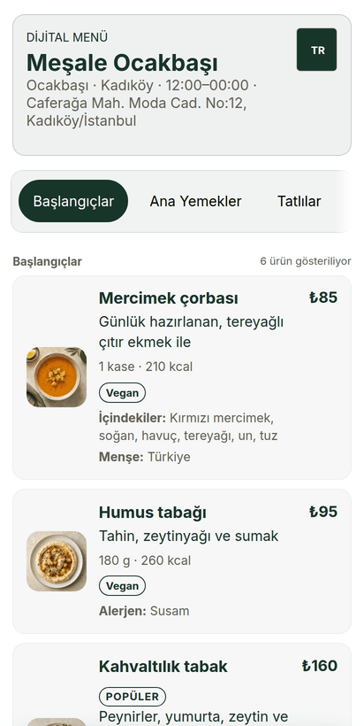 Minimal temasıyla telefonda açılmış müşteri menüsü